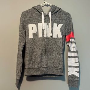 Pink zip up hoodie